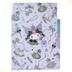 CF84068　クリアファイルA5　3ポケット　ブラックスワン