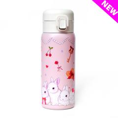 TAK001　ワンプッシュボトル350ml　うさぎと赤いバレエシューズ