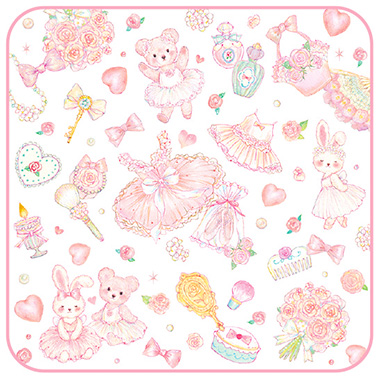 バレエ ダンス用品のミルバ Tw タオルハンカチ プティエトワール