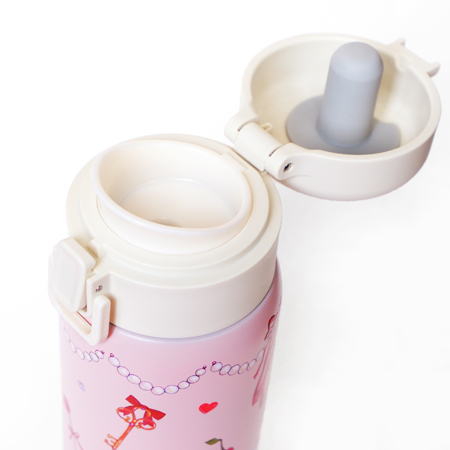 TAK001　ワンプッシュボトル350ml　うさぎと赤いバレエシューズ